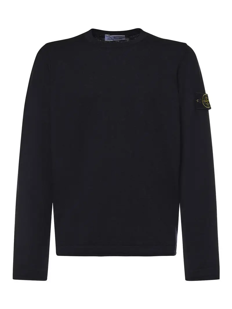 Maglia In Cotone E Nylon Con Logo Nero