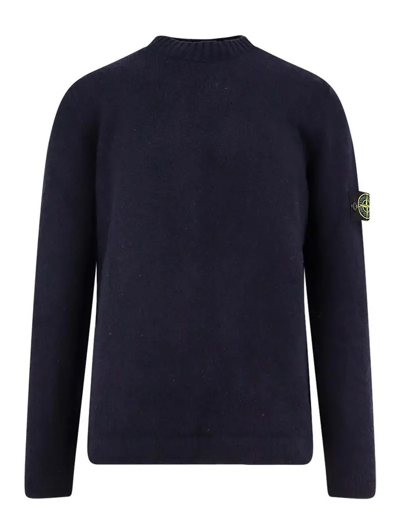 Maglia In Misto Lana Blu