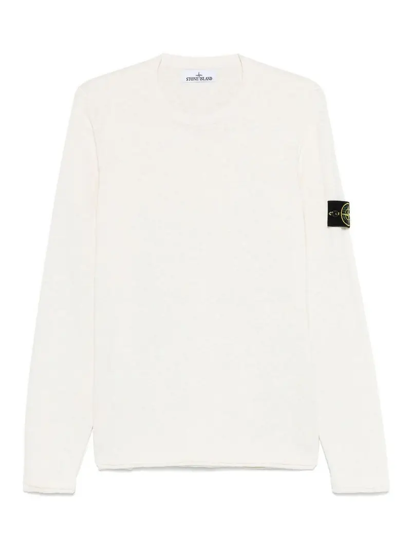 Maglione Girocollo Avorio Bianco