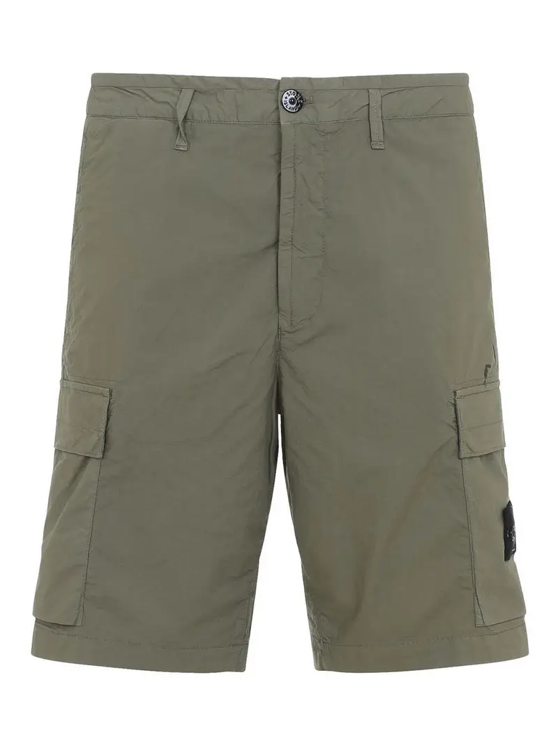 Pantaloncini di cotone Verde