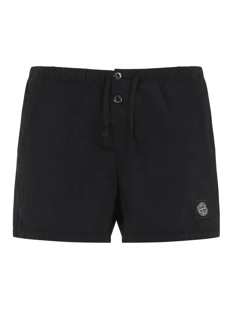 Pantaloncini in poliammide Nero