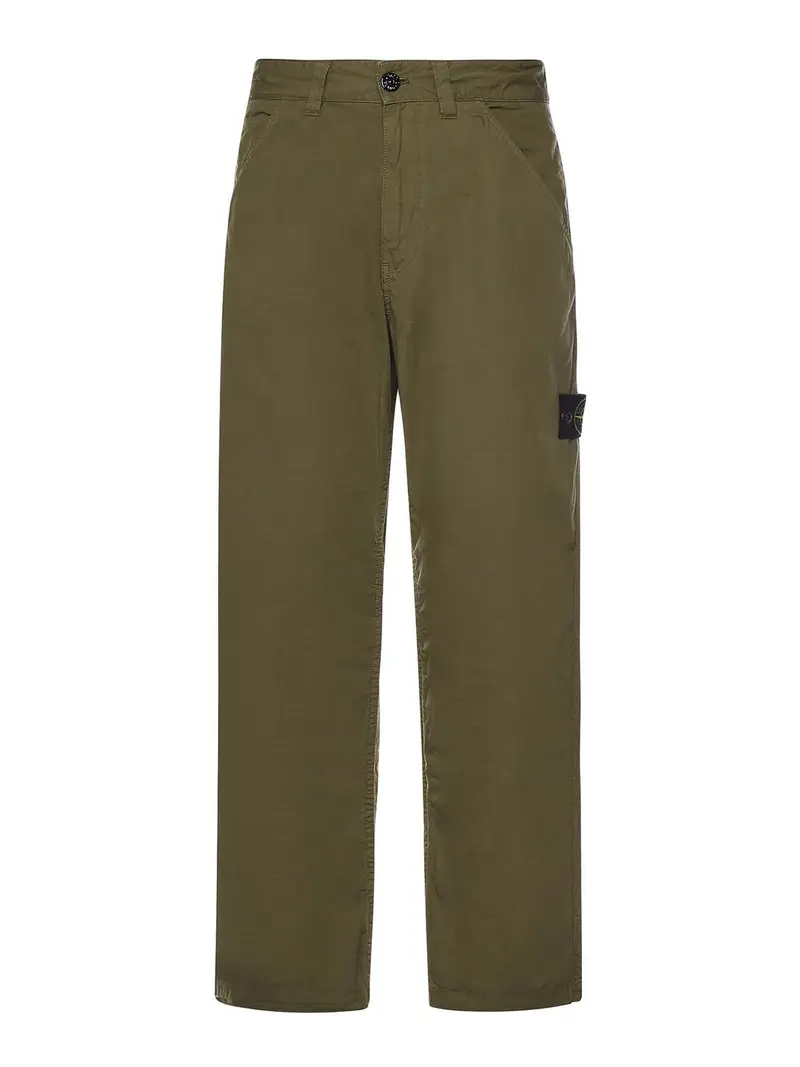 Pantaloni chino in cotone ripstop Verde