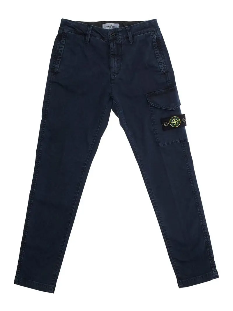 Pantaloni Con Tasca Cargo Blu