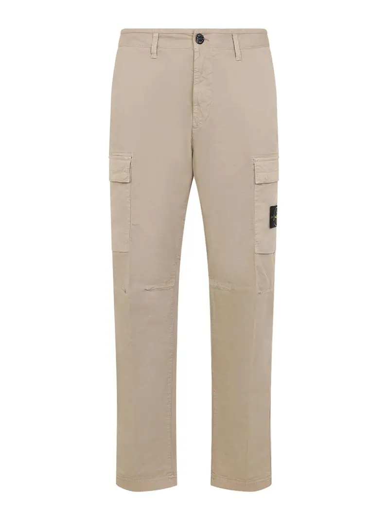 Pantaloni di cotone Cammello