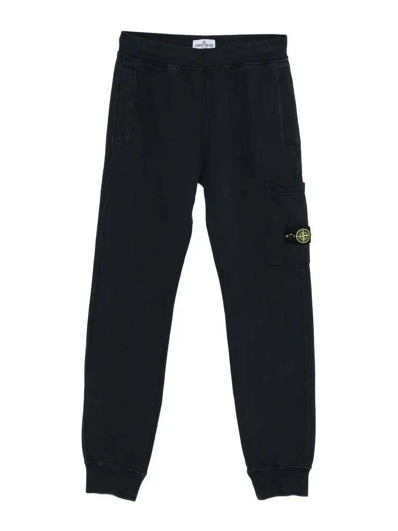 Pantaloni sportivi con logo blu navy