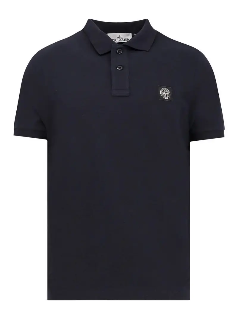 Polo In Cotone Organico Blu