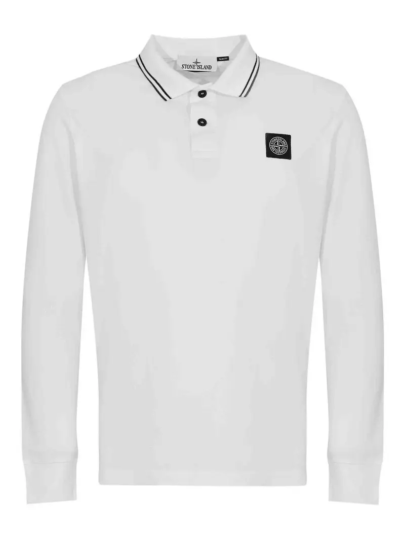 Polo Maniche Lunghe Bianco