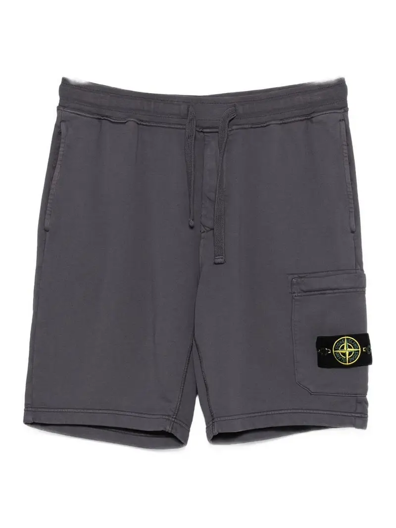 Shorts Grigi In Cotone Con Taschino Grigio