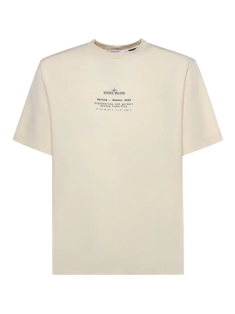 T-shirt con stampa di pietre Bianco