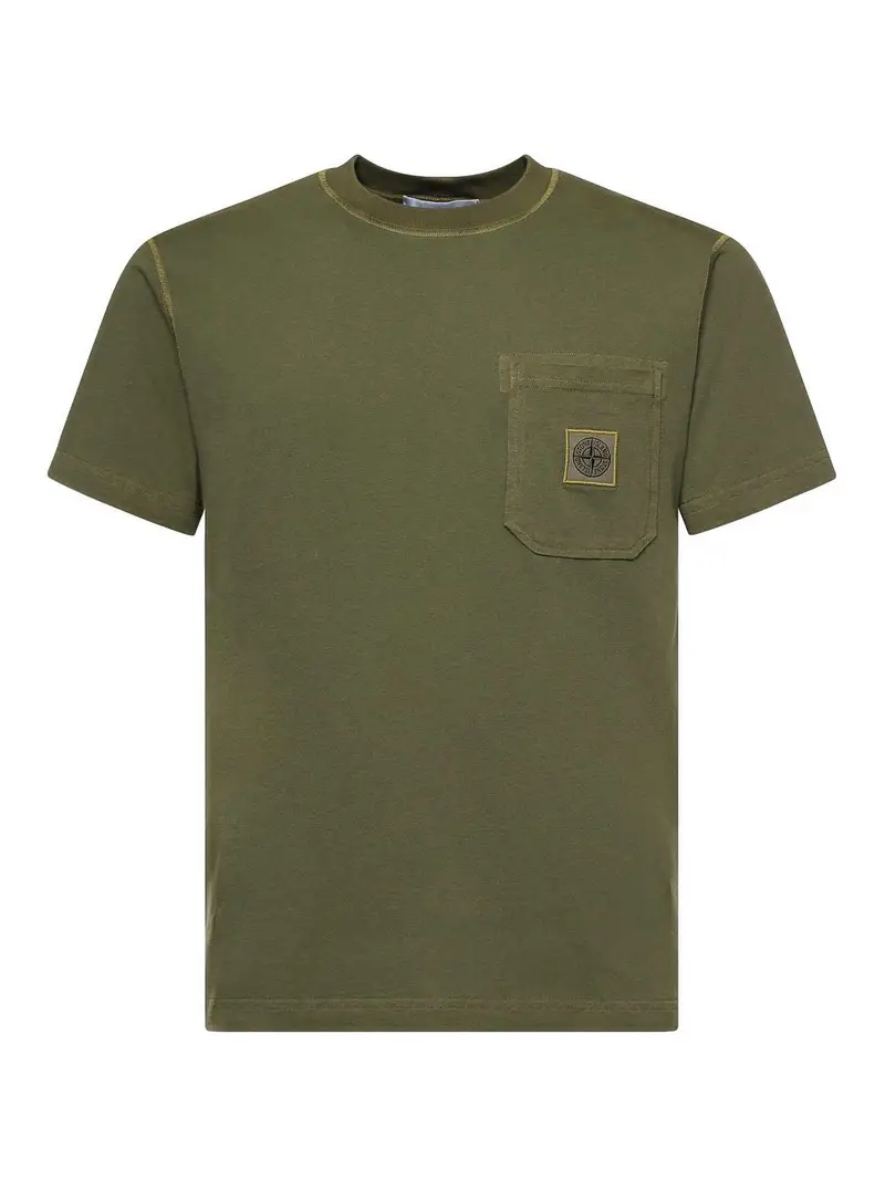 T-shirt con toppa della bussola Verde