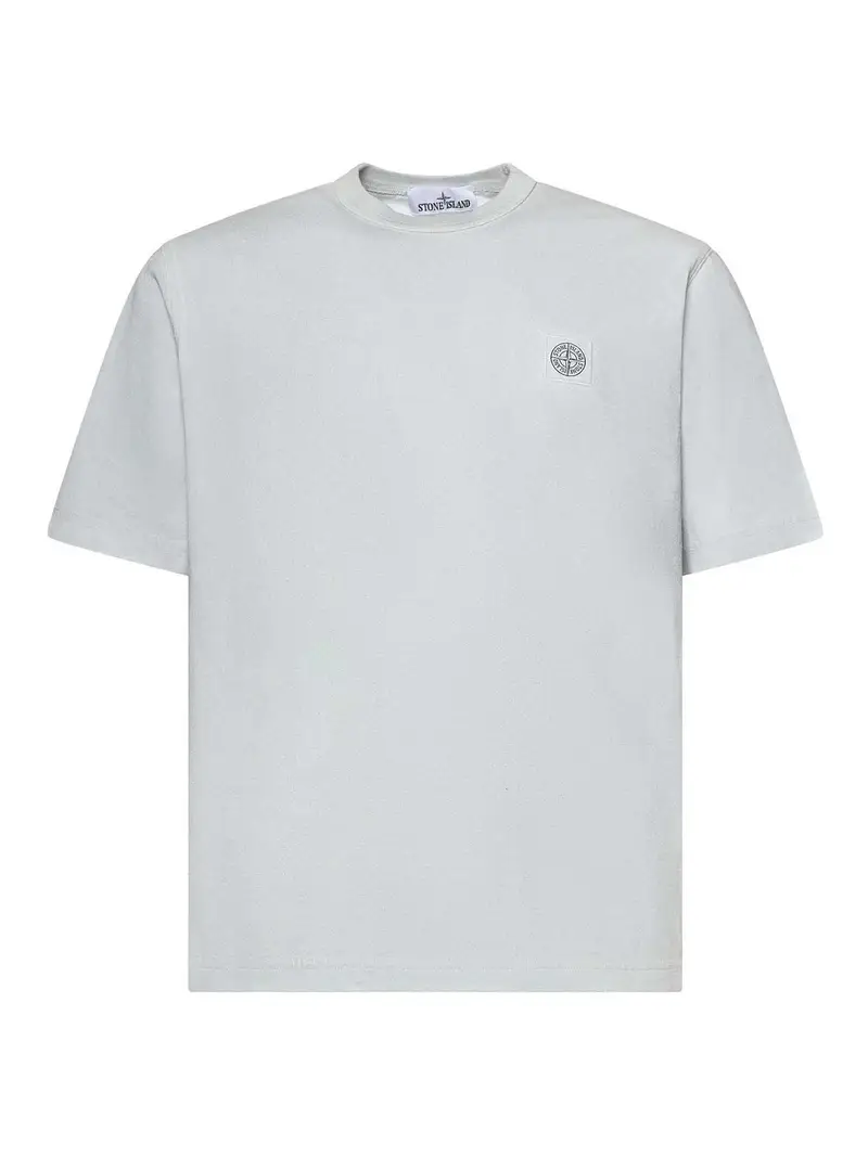 T-shirt in cotone con logo Blu