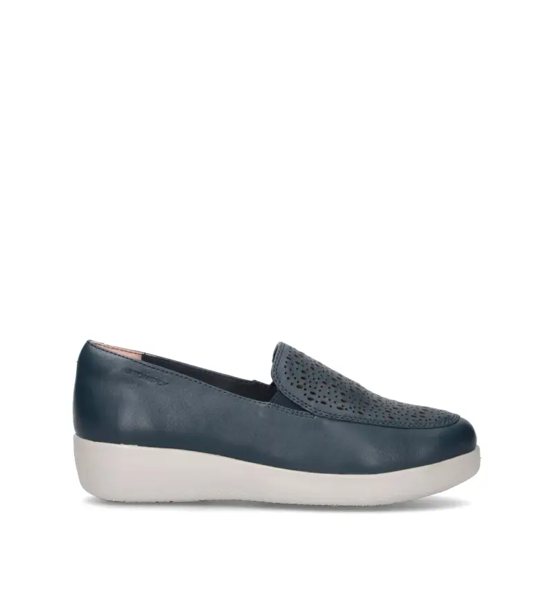Scarpa comfort donna blu in pelle Vario