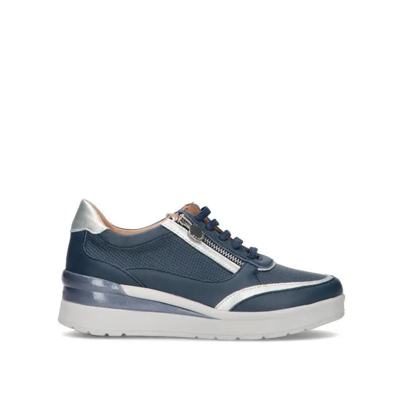 Sneaker donna blu in pelle Vario