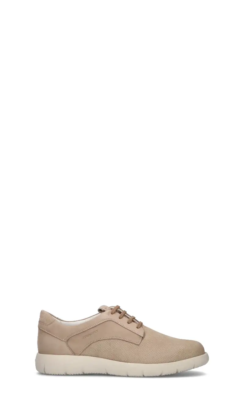 Sneaker uomo beige in nabuk Vario