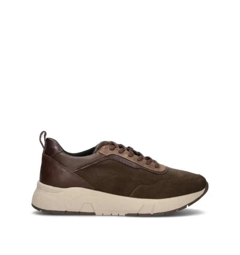 Sneaker uomo marrone in suede Vario