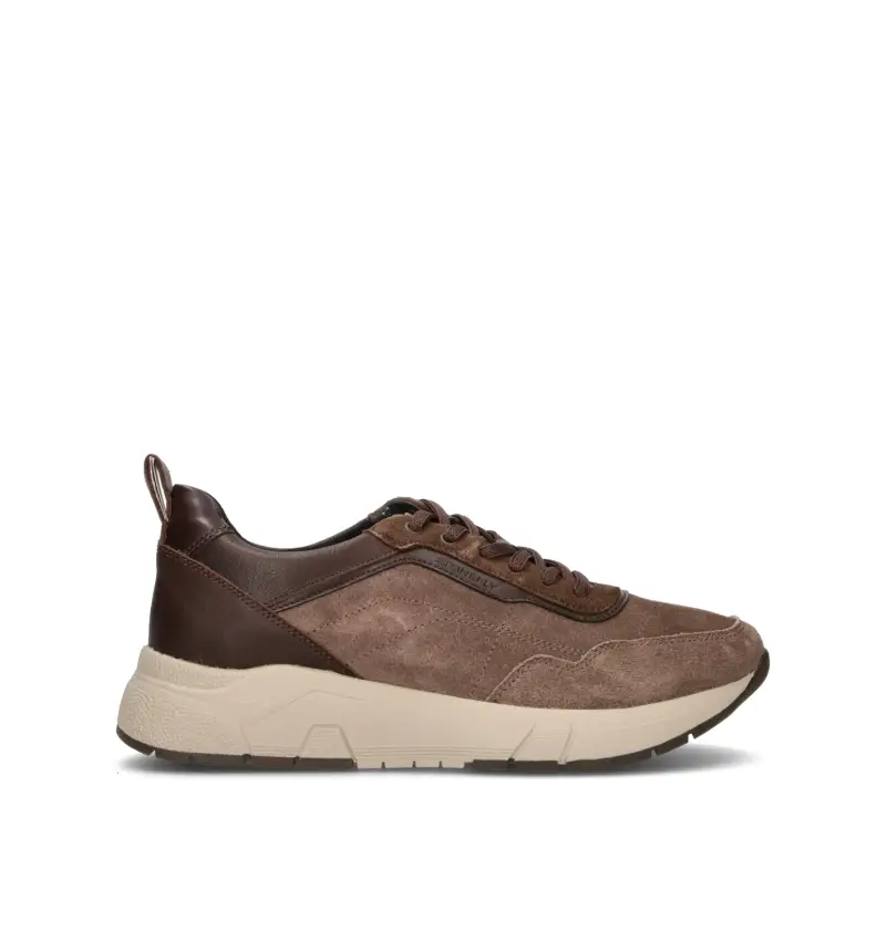 Sneaker uomo marrone in suede Vario