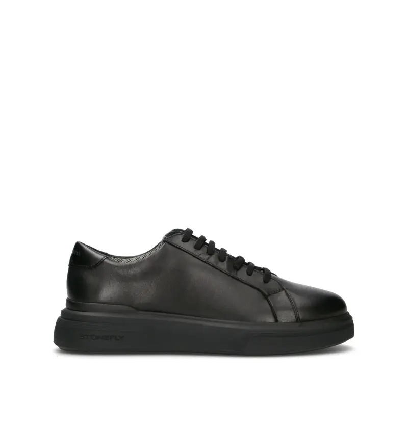 Sneaker uomo nera in pelle Vario