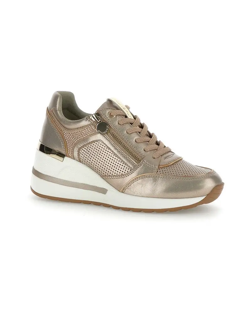 sneakers donna mina 1 in pelle laminata 222495 i89 ORO