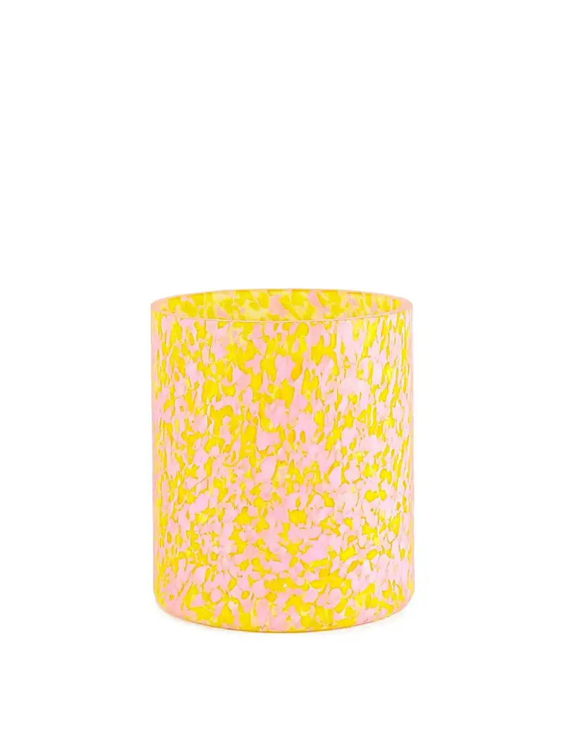 Vaso medio giallo e rosa