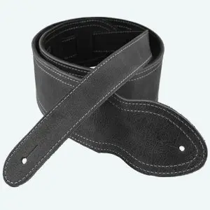 Tracolla per chitarra/basso in pelle Standard line nera