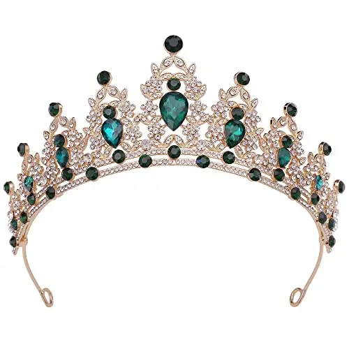 Strass verdi Tiara di cristallo per ragazze Sposa donne Fascia corona principessa Accessori per capelli per la festa di