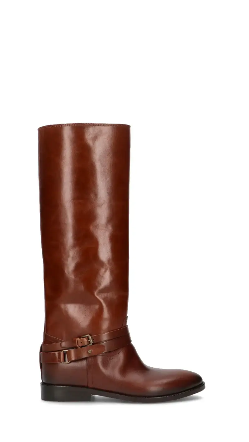 Stivale donna cuoio in pelle Vario