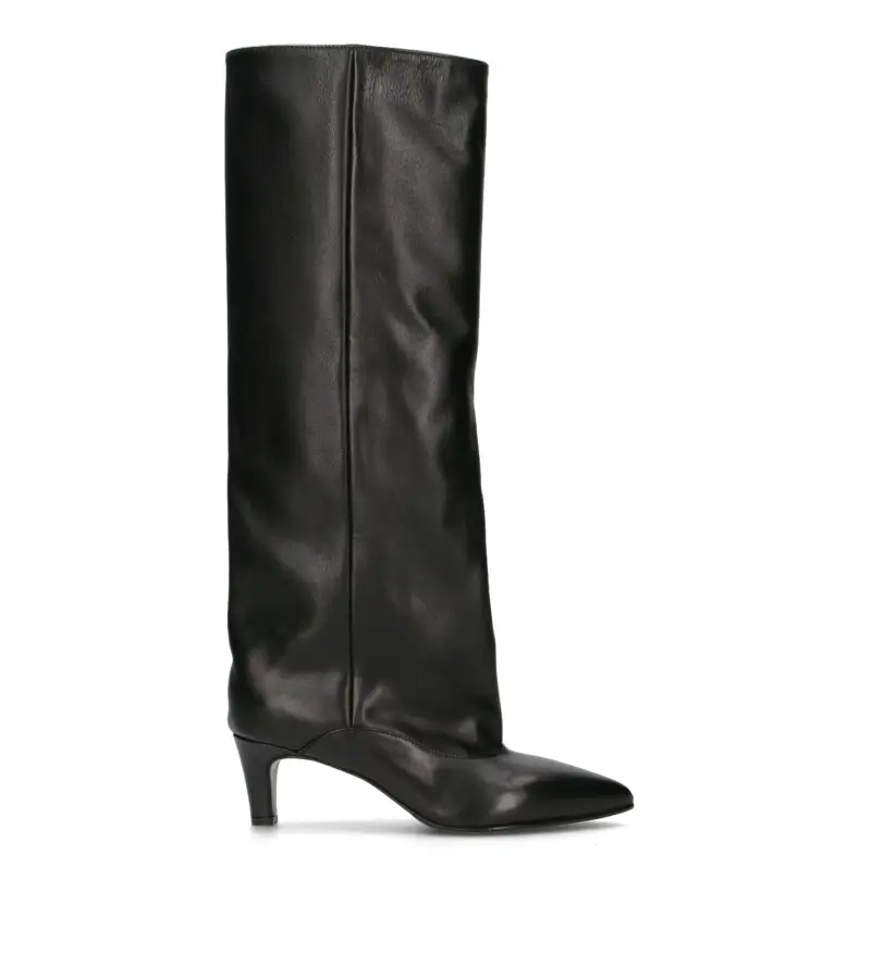 Stivale donna nero in pelle Vario