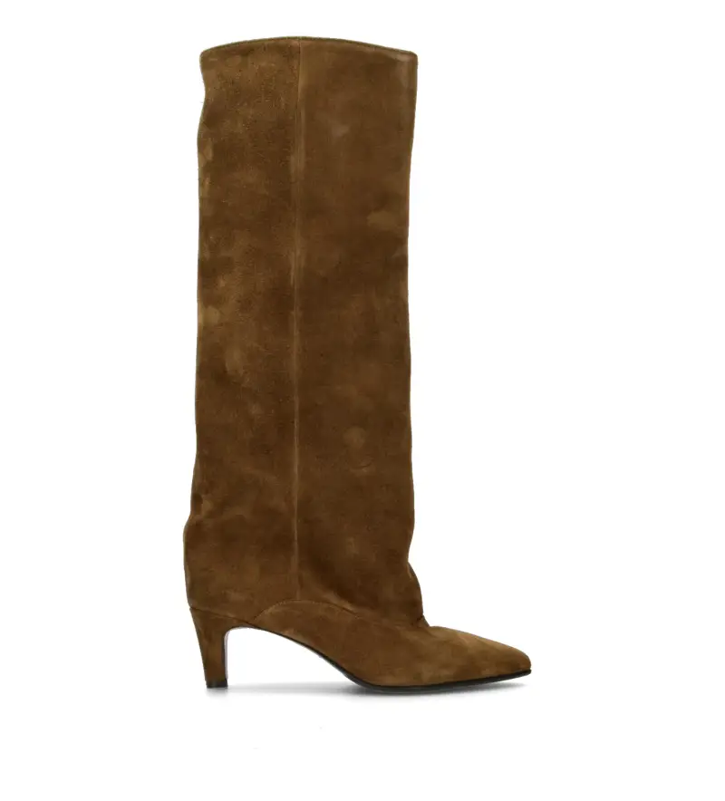 Stivale donna quercia in suede Vario