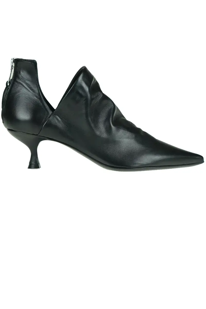 Stivaletti in nappa drappeggiata Nero