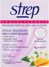 Professionale Strisce Depilatorie Viso E Parti Delicate 10 Strisce