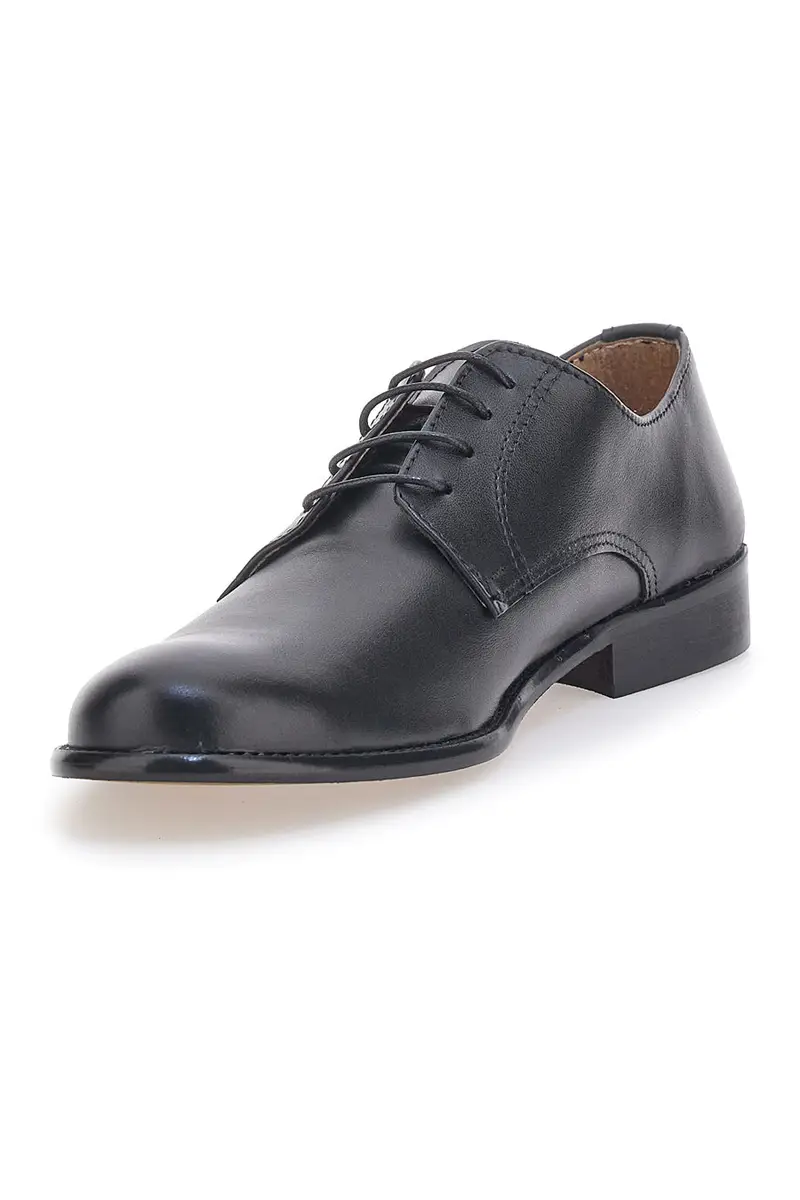 Stringate Classiche Nere con Tomaia in Pelle Made in Italy PITTARELLO 402 miniatura 3