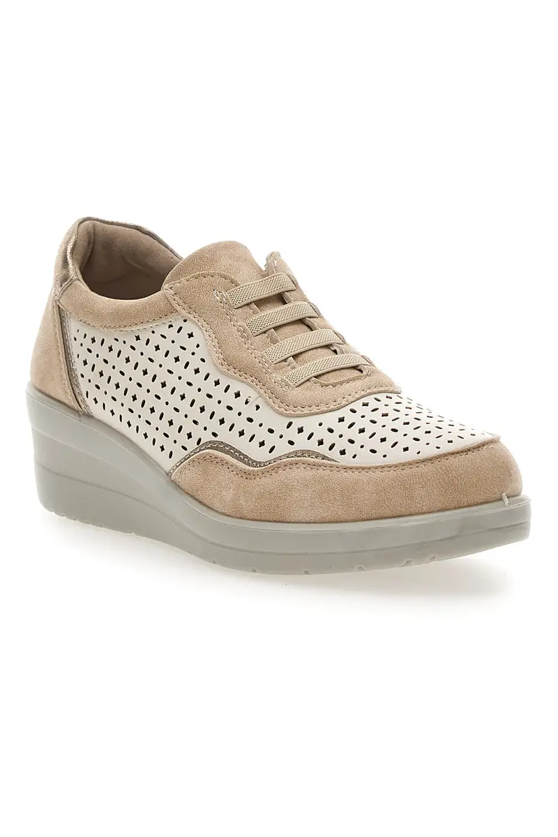 Stringate Marroni con Platform e Lacci Elastici PRIMA RIGA MDSS25T13 miniatura 2