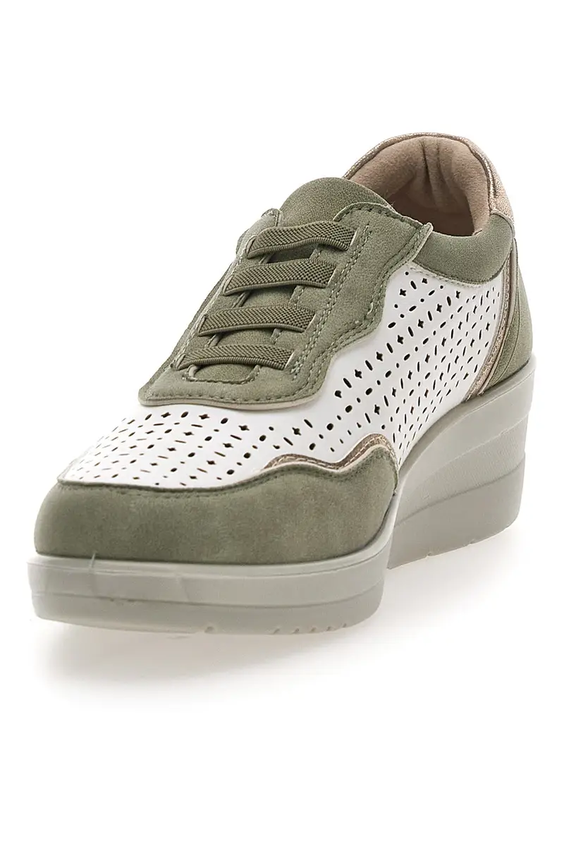 Stringate Marroni con Platform e Lacci Elastici PRIMA RIGA MDSS25T13 miniatura 3