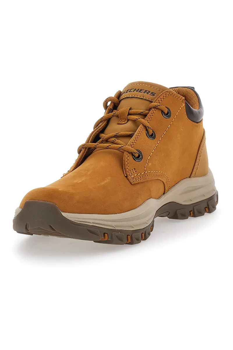 Stringate marroni con tomaia in pelle SKECHERS KNOWLSON RAMHURST miniatura 3