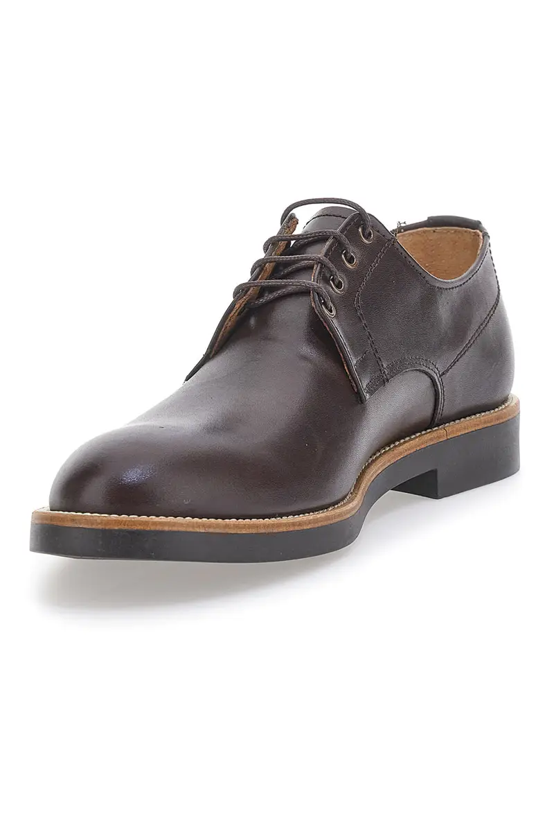 Stringate Marroni in Pelle Made in Italy PITTARELLO 600 miniatura 3