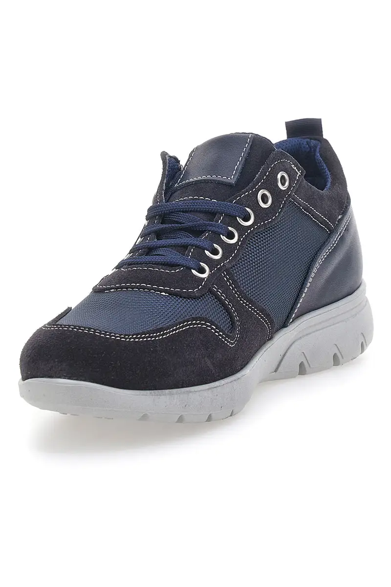 Stringate Navy con Tomaia in Pelle e Mesh JERPOINT 99 miniatura 3