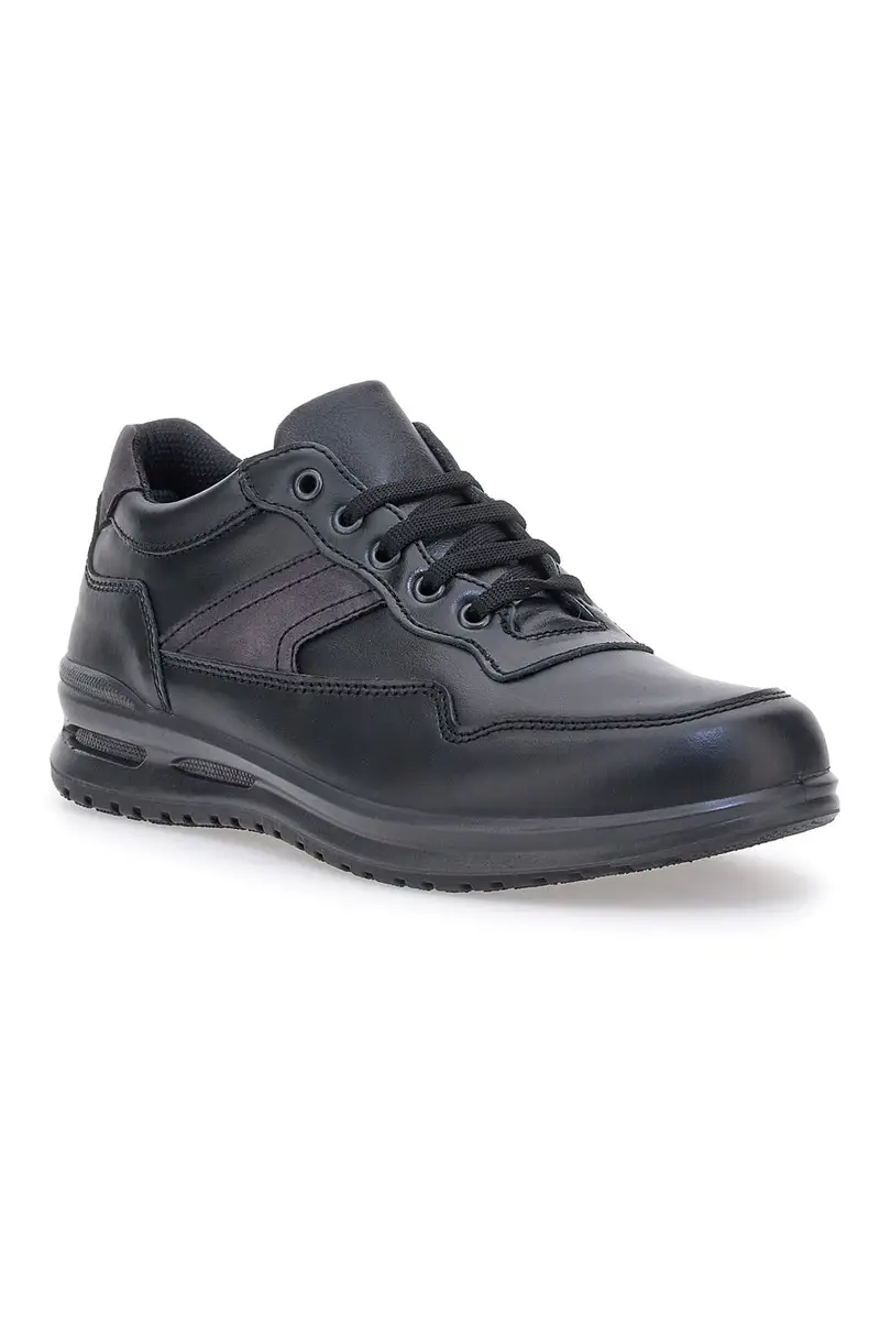 Stringate nere con tomaia in pelle Made in Italy MARCO BRANDI 308 miniatura 2