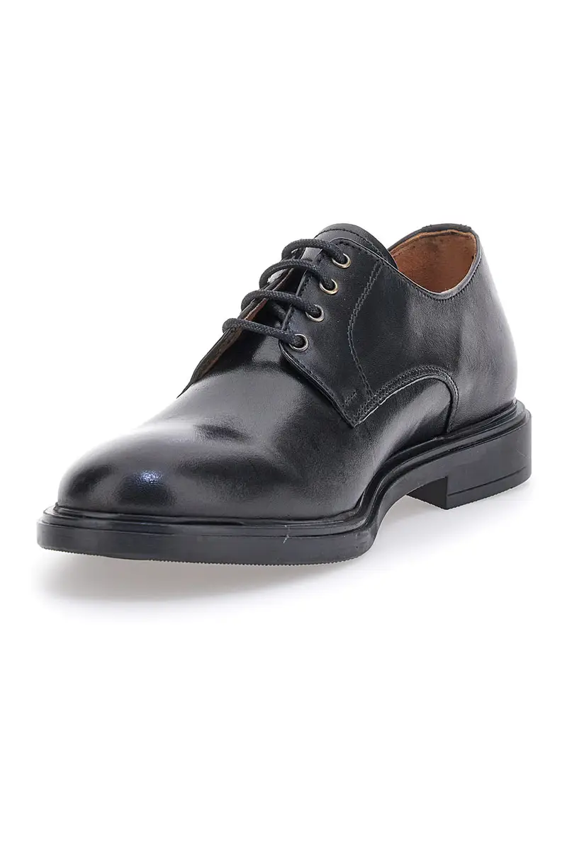 Stringate nere con tomaia liscia in vera pelle PITTARELLO 6851 miniatura 3