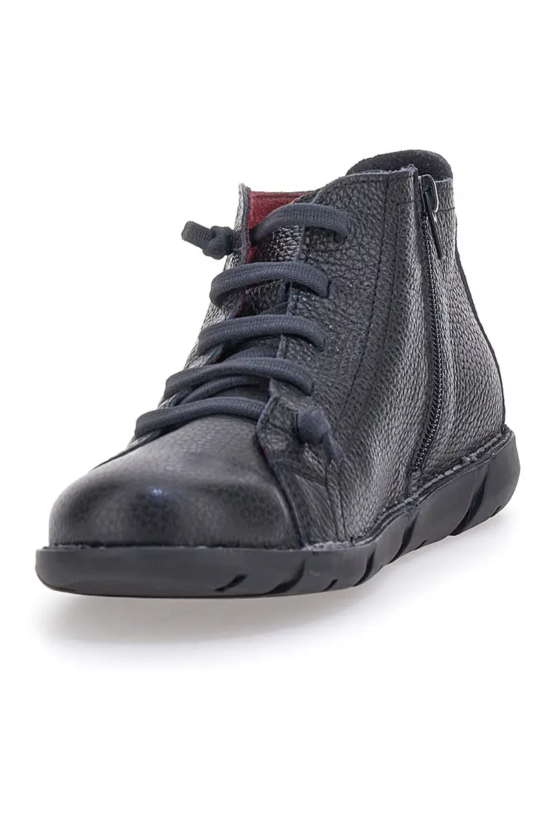 Stringate nere in vera pelle con cerniera Pittarello Tierra 24757 miniatura 3