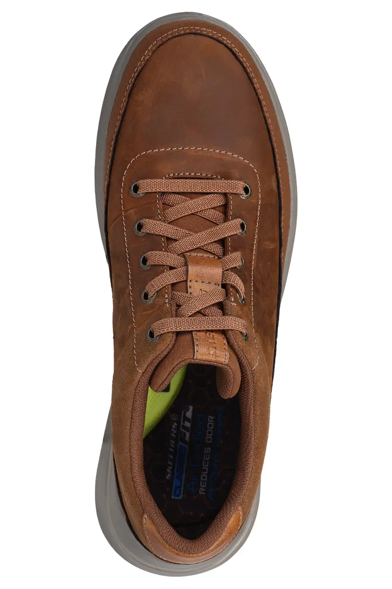 Stringate Skechers Proven Aldeno Marrone miniatura 3