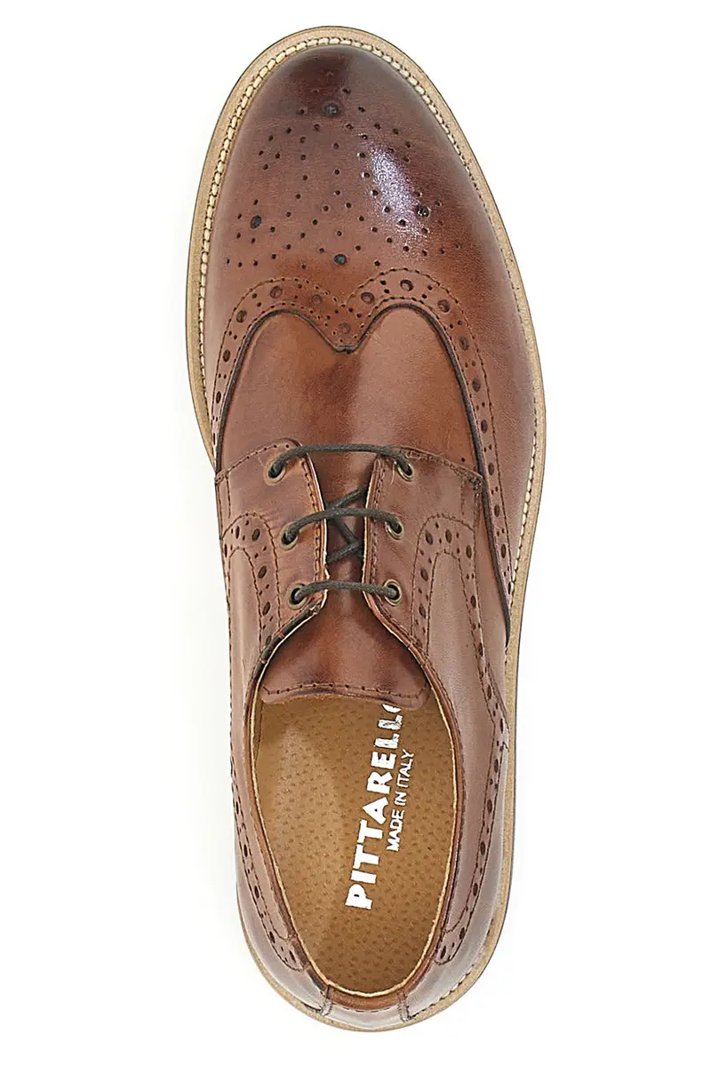 Stringate Stile Inglese Marroni Made in Italy PITTARELLO 8023 miniatura 3