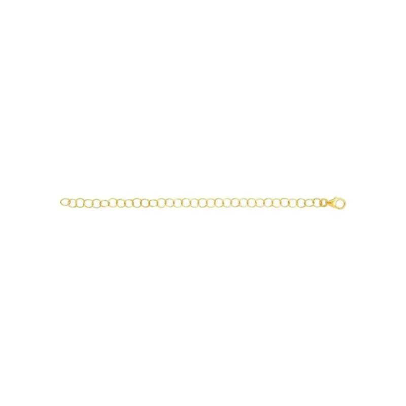 Allungo rolo oro giallo con anello a molla per bracciali e collane 10cm