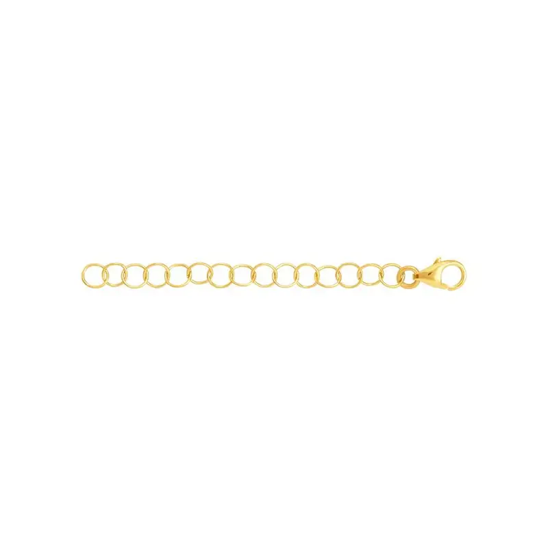 Allungo rolo oro giallo con anello a molla per bracciali e collane 5cm