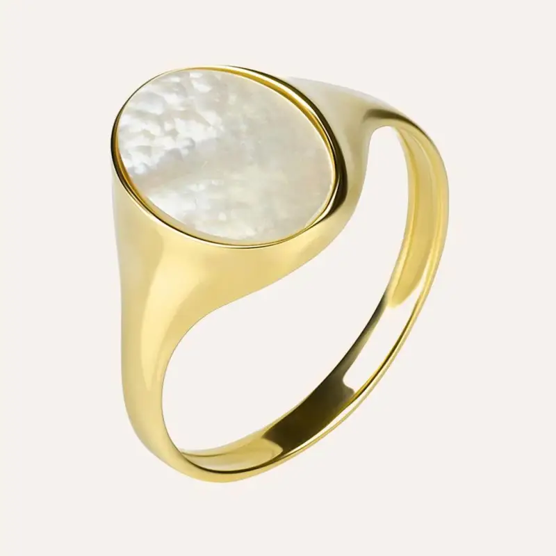 Anello Chevalier Beverly Oro Giallo Madreperla