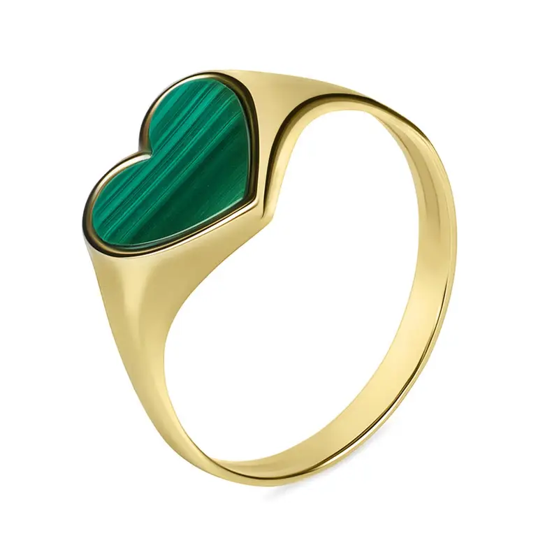 Anello Chevalier Beverly Oro Giallo Malachite