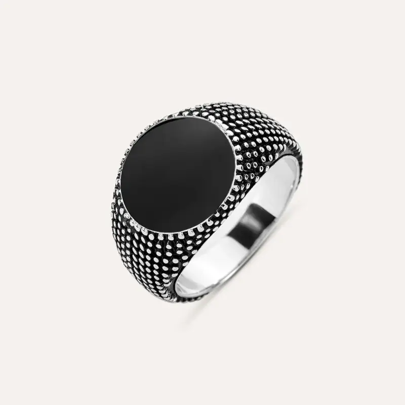 Anello Chevalier Gentleman Argento Rodiato