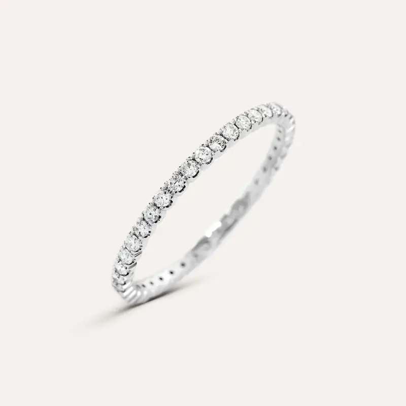 Anello Eternity Firmamenti Oro Bianco Diamante
