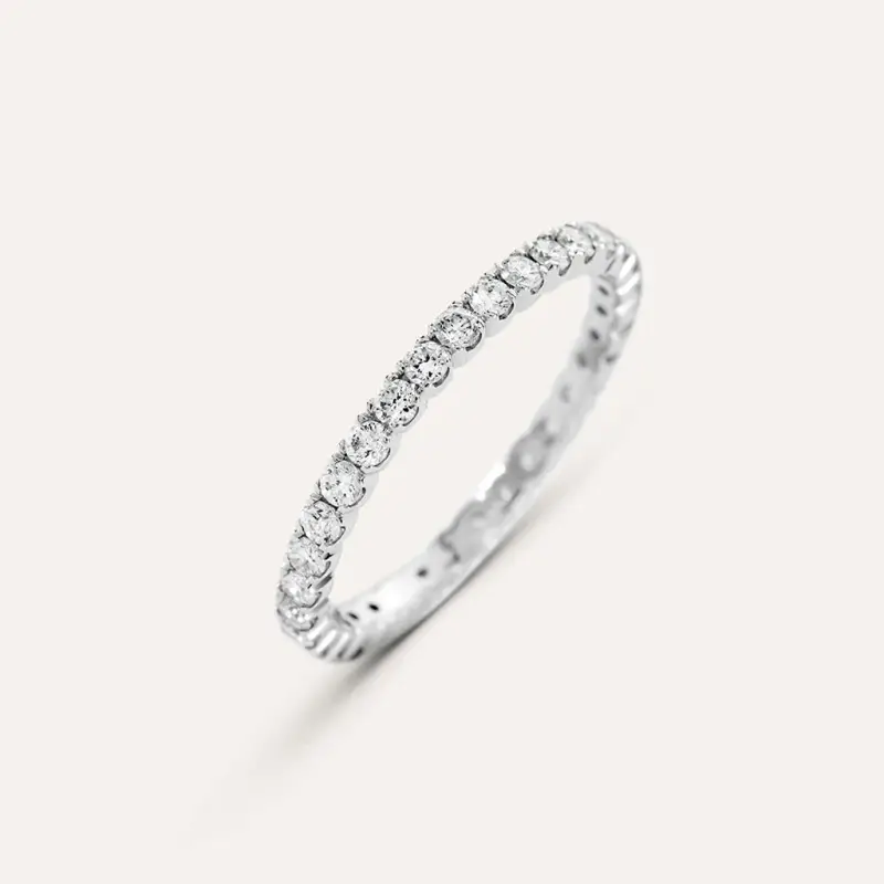 Anello Eternity Firmamenti Oro Bianco Diamante