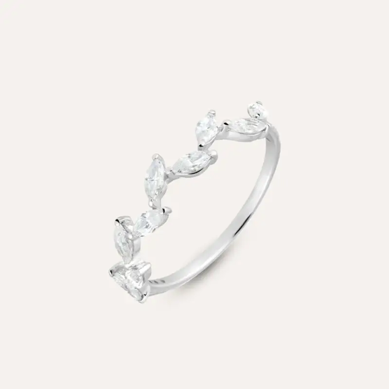 Anello Fantasia Claire Oro Bianco Cubic Zirconia