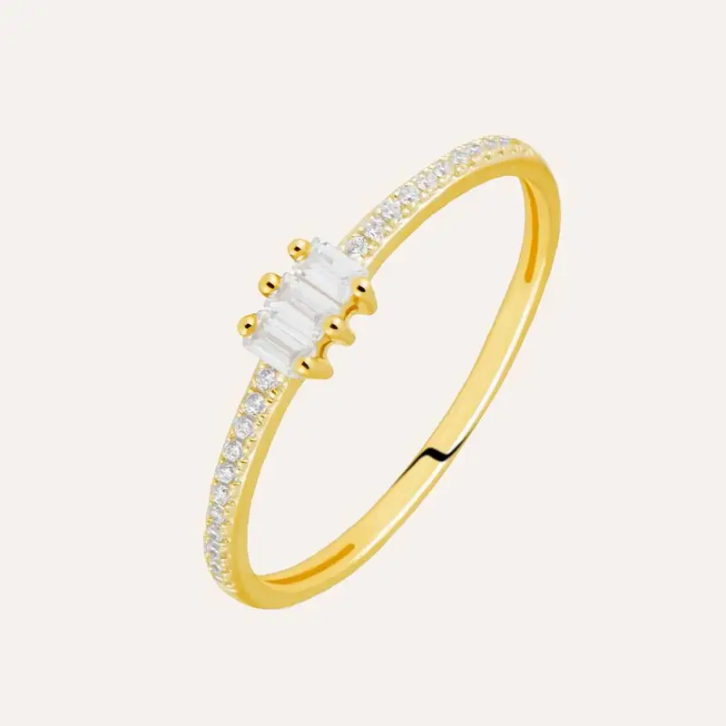 Anello Fantasia Claire Oro Giallo Cubic Zirconia